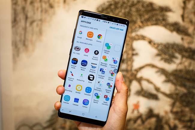 Giao diện Android tùy biến trên Note8.