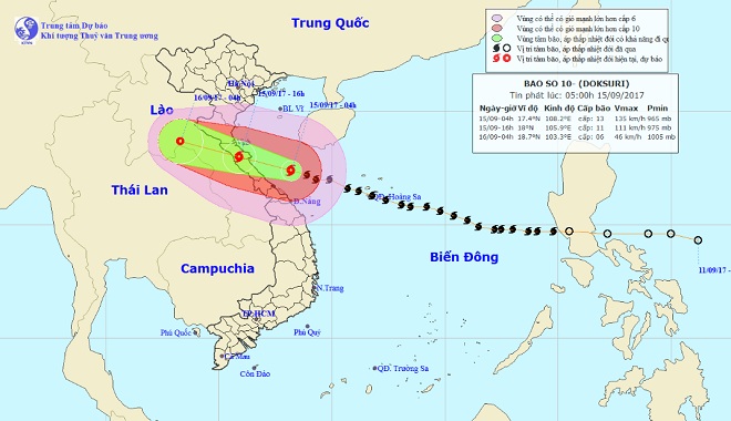 CẬP NHẬT bão số 10 ngày 15/9: Bão sang Lào sau 6 giờ quần thảo miền Trung - 2