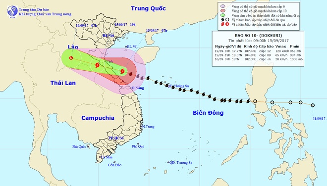 CẬP NHẬT bão số 10 ngày 15/9: Bão sang Lào sau 6 giờ quần thảo miền Trung - 6