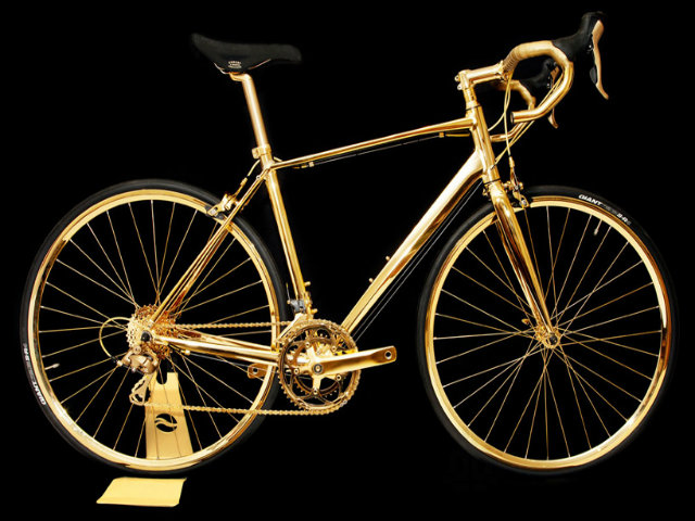 Choáng ngợp xe đạp mạ vàng 24K giá 7,7 tỷ đồng
