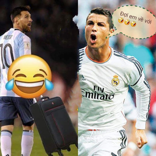 Dân mạng thi nhau chế ảnh Messi và Ronaldo “dắt tay nhau” rời World Cup - 6