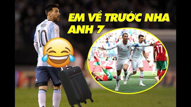 Dân mạng thi nhau chế ảnh Messi và Ronaldo “dắt tay nhau” rời World Cup - 11