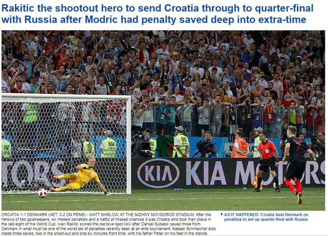 Croatia thắng kịch tính: Báo chí tung hô Rakitic - Subasic, chê cười &#34;tội đồ&#34; Modric - 1