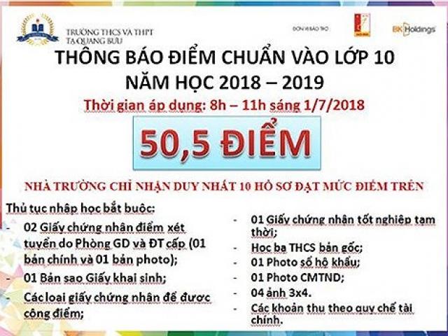 Trường Tạ Quang Bửu nói gì khi điểm chuẩn vào lớp 10 thay đổi như “sàn chứng khoán”?