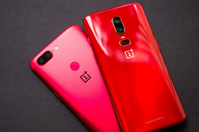 OnePlus 5T và OnePlus 6 cùng có tùy chọn màu đỏ nhưng &#34;kẻ hủy diệt&#34; mới trông sành điệu hơn nhiều.