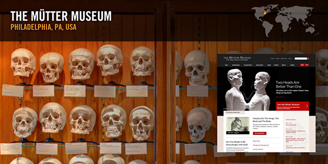 Bảo tàng Mütter - Philadelphia, Pennsylvania, Hoa Kỳ: Một bảo tàng về y tế chứa rất nhiều mẫu vật với giải phẫu kỳ quặc.