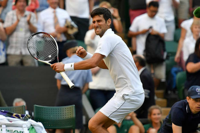 Djokovic - Nishikori: &#34;Mưa&#34; break tới tấp, 4 set hạ màn (Tứ kết Wimbledon) - 1