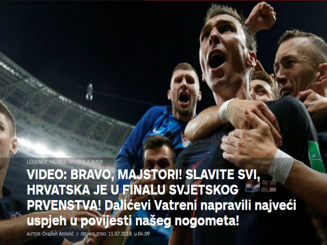 Croatia hạ Anh vào chung kết World Cup: Báo chí bùng nổ, lịch sử sang trang