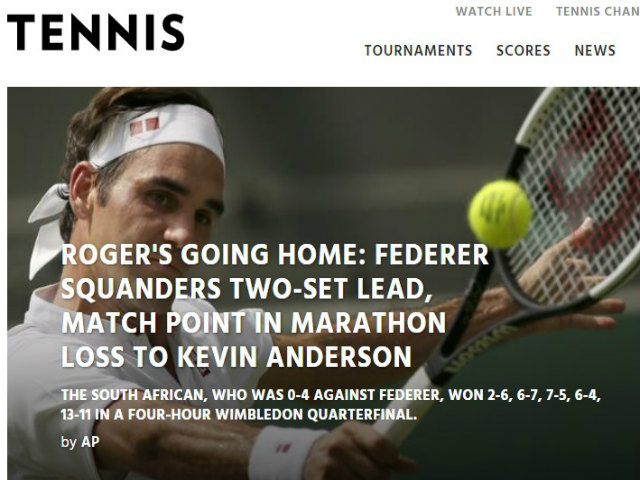 Địa chấn Wimbledon, Federer thua ngược: Báo chí sốc, vinh danh “người khổng lồ”