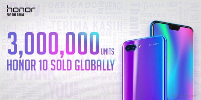 Honor 10 tích hợp trí tuệ nhận tạo AI 2.0 cán mốc hơn 3 triệu chiếc - 1