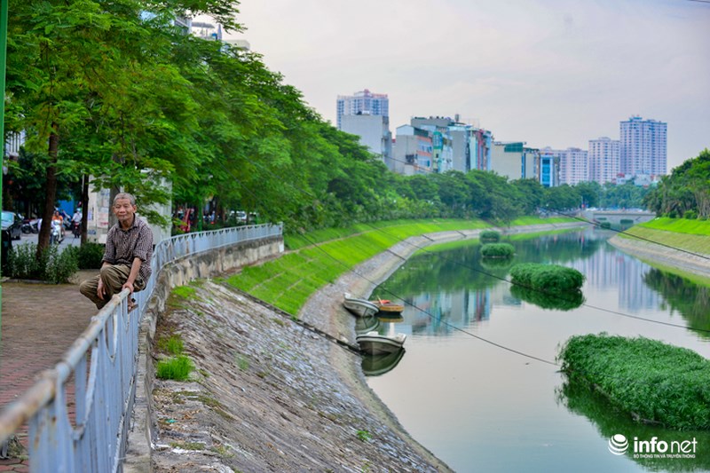 Bất ngờ hình ảnh sông Tô Lịch &#34;lột xác&#34; nên thơ sau đợt mưa dài ngày - 7