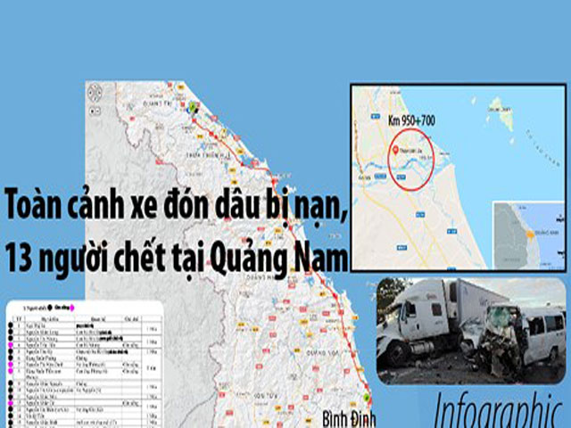 Toàn cảnh xe đón dâu bị nạn, 13 người chết tại Quảng Nam