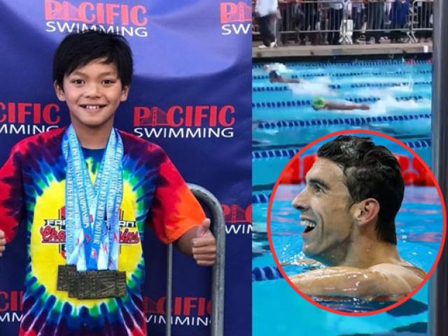 Ngỡ ngàng: Cậu bé 10 tuổi phá kỷ lục bơi 23 năm của Michael Phelps