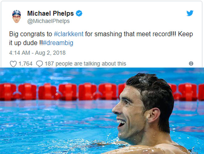 Ngỡ ngàng: Cậu bé 10 tuổi phá kỷ lục bơi 23 năm của Michael Phelps - 2