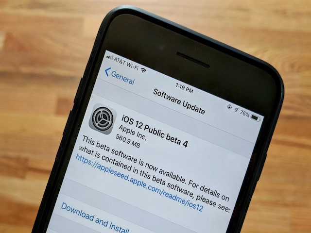 Apple chính thức tung ra iOS 12 public beta 4