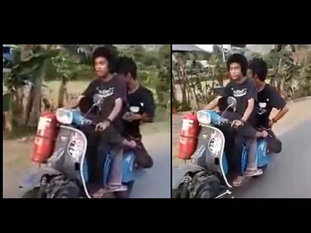 Thử tài tinh mắt trong video chiếc Vespa đi ngược ”độc nhất vô nhị”