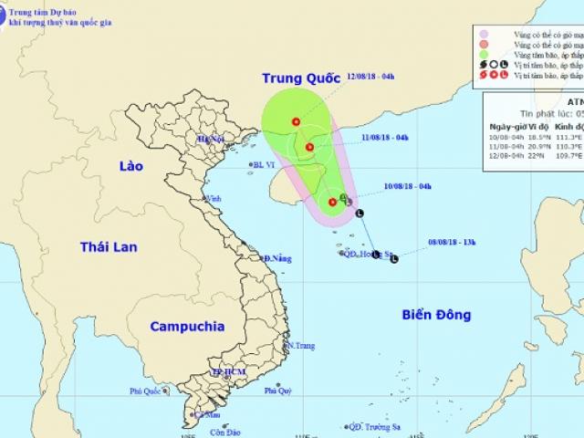 Áp thấp mạnh thành áp thấp nhiệt đới, miền Bắc sắp mưa to