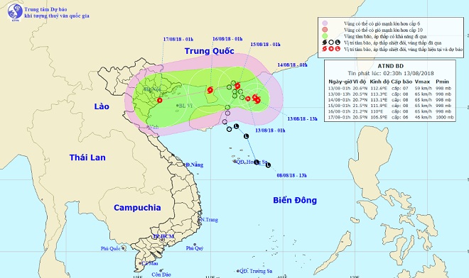 Áp thấp nhiệt đới liên tục đổi hướng, sắp mạnh lên thành bão - 1