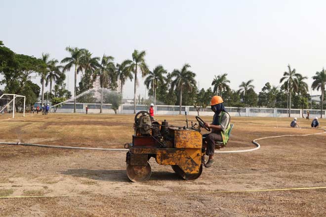 Sốc nặng U23 Việt Nam suýt tập trên sân như mặt ruộng ở Indonesia - 5