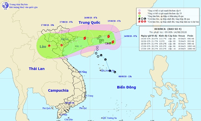 Bão số 4 sắp đảo chiều, quay 180 độ hướng vào nước ta - 1