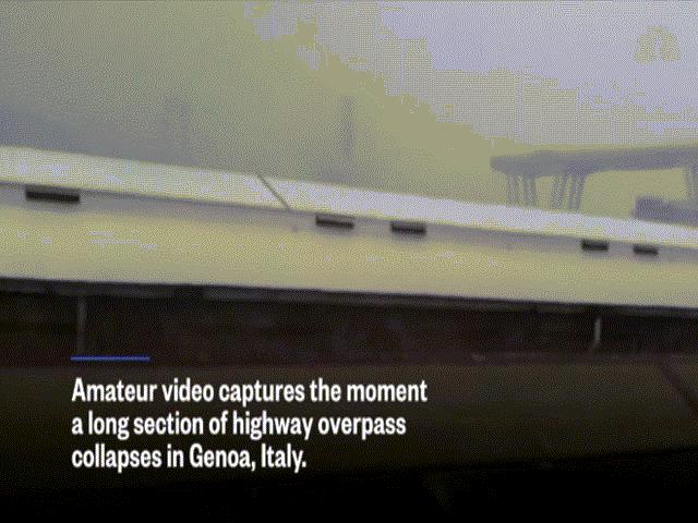 Ý: Cảnh sập cầu cao tốc ”như tận thế” khiến hàng chục người thiệt mạng