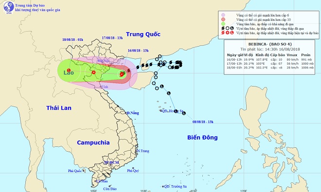 Bão số 4 bất ngờ đi chậm lại, Quảng Ninh – Nghệ An mưa rất to - 1