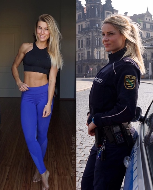 Nữ cảnh sát cởi đồng phục, mặc bikini hot hơn cả người mẫu - 1