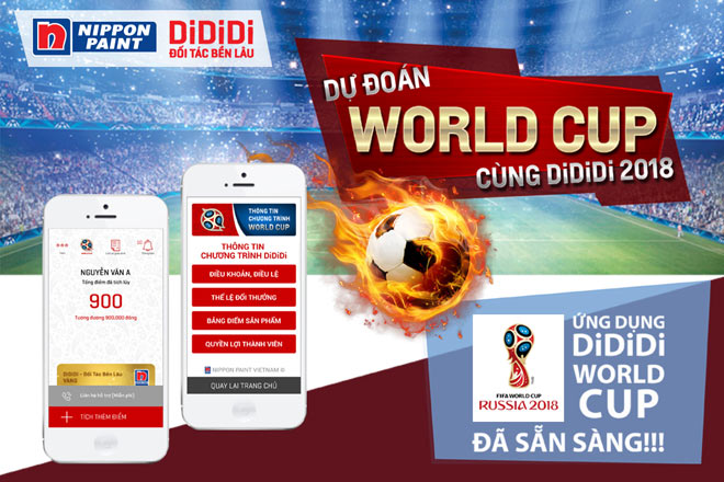 Nippon Paint (Việt Nam) công bố kết quả &#34;Dự đoán World Cup cùng DiDiDi 2018&#34; - 1