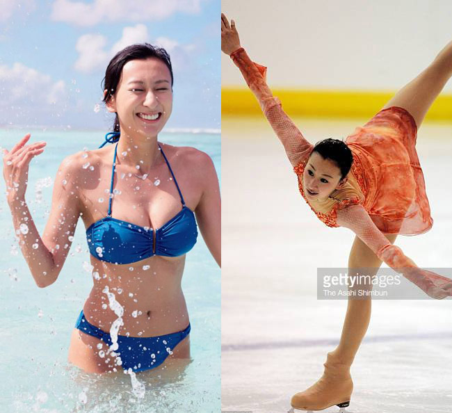 Mai Asada (chị gái vận động viên trượt băng nghệ thuật nổi tiếng Mao Asada) phải từ bỏ bộ môn trượt băng nghệ thuật vì khuôn ngực quá khổ. 