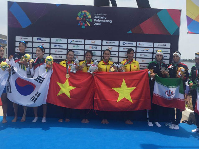 Việt Nam giành HCV ASIAD đầu tiên môn rowing: Trút áp lực ngàn cân