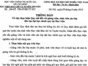 Giáo dục - du học - Học viện Báo chí và Tuyên truyền đưa ra nội quy &quot;rắn&quot; với giảng viên, sinh viên