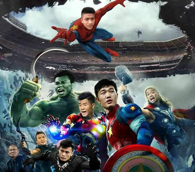 Đội hình U23 Việt Nam được ví như "biệt đội siêu anh hùng".