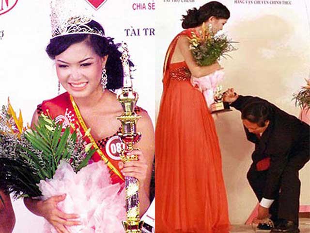 Chuyện ít ai biết về những sự cố rơi vương miện Hoa hậu Việt Nam