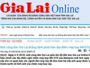 Tin tức trong ngày - Vì sao Báo Gia Lai gỡ tin “Một công dân khẳng định phát hiện địa điểm máy bay MH370&quot;?