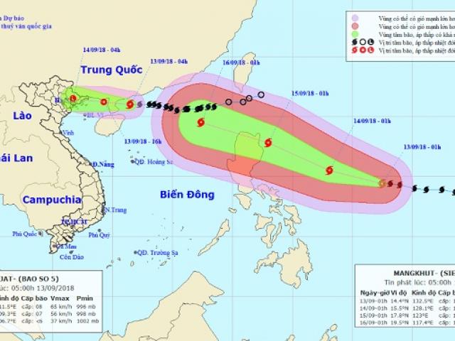 Bão số 5 áp sát Móng Cái, Biển Đông “nín thở” chờ siêu bão MANGKHUT