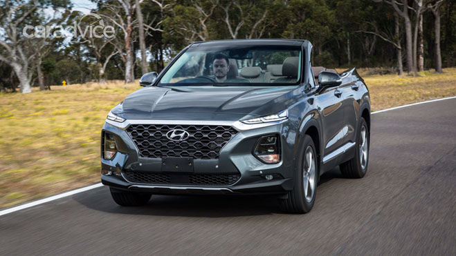 Hyundai SantaFe 2019 mui trần lộ ảnh chạy thử tại Úc - 1