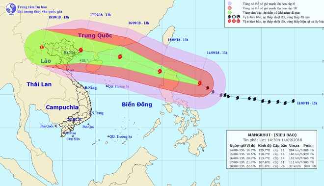 Siêu bão MANGKHUT bán kính ảnh hưởng cực rộng, 27 tỉnh căng mình ứng phó - 2