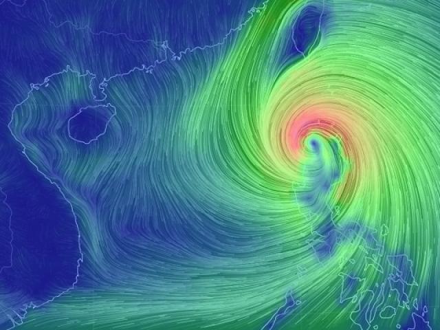 Siêu bão MANGKHUT đang quần thảo đảo Lu-Dông, sắp vào Biển Đông