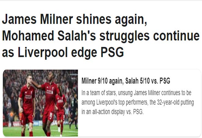 Nghẹt thở Liverpool - PSG: Báo chí chê Salah tệ nhất, PSG thua không phục - 1
