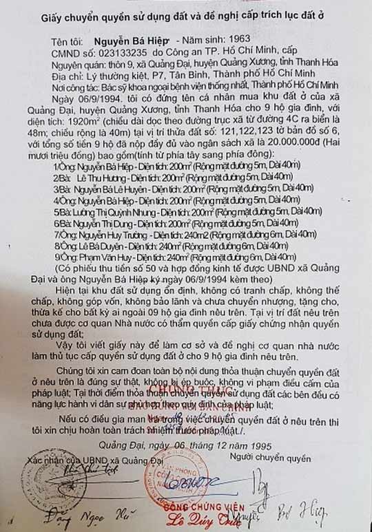 Xã ký xác nhận cấp đất cho cả cháu bé mới 1 tuổi và chưa sinh - 1