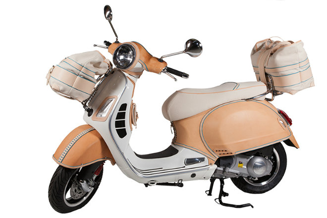 Ngắm xe ga Vespa bản bọc da đẹp “nao lòng người” - 1