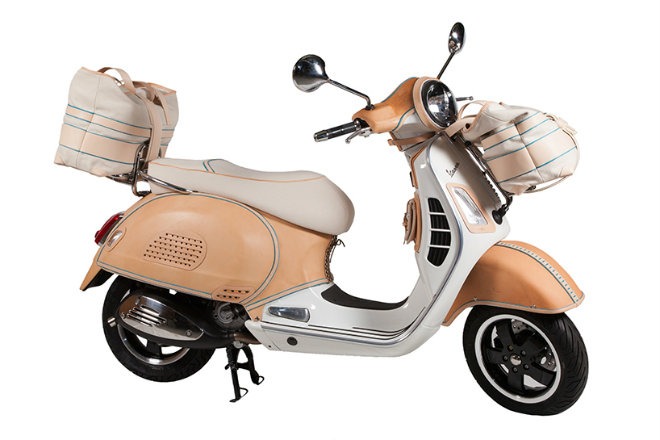 Ngắm xe ga Vespa bản bọc da đẹp “nao lòng người” - 4