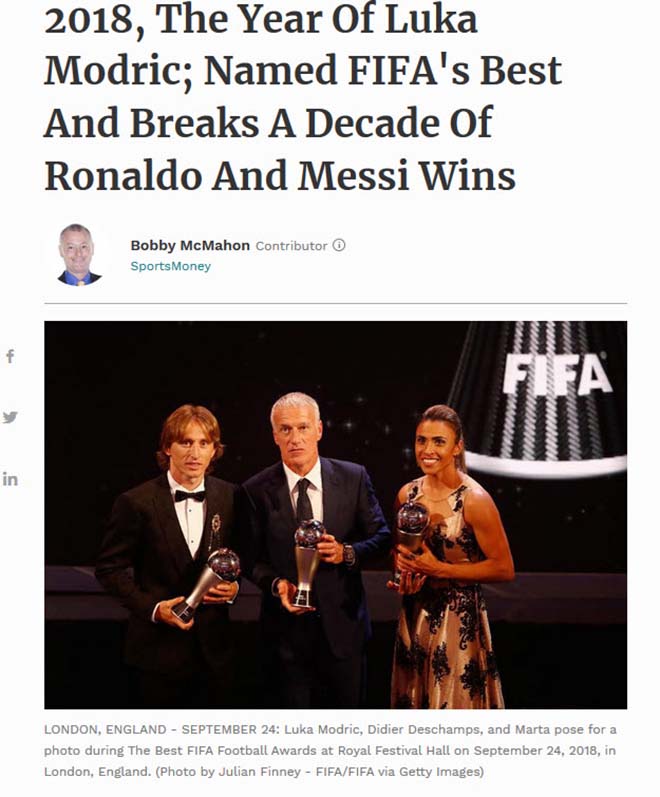 Modric đoạt FIFA The Best: &#34;Báo nhà&#34; Ronaldo ngợi ca, người Pháp lo lắng - 7