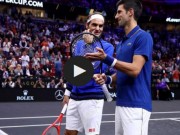 Video tennis - Khoảnh khắc thú vị: Federer làm “tổ tư vấn tại chỗ” cho Djokovic