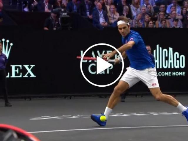 Federer đẳng cấp thượng thừa: Tung đòn khiến gã khổng lồ 2m08 chới với