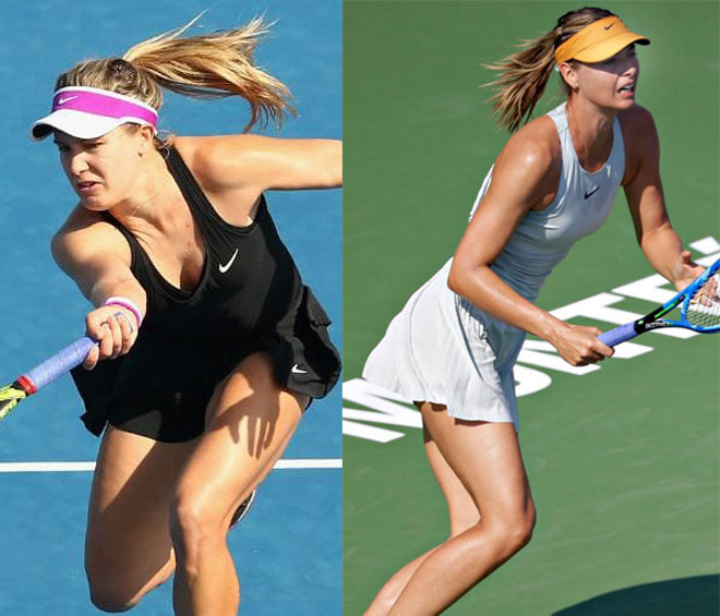 Mỹ nhân tennis: Bouchard &#34;không quần&#34; táo bạo, Sharapova cực &#34;an toàn&#34; - 4