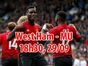 Sự kiện - Bình luận - West Ham - MU: Mourinho xoa dịu Pogba mơ nối dài kỳ tích