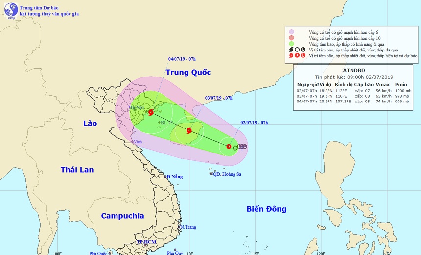 Áp thấp nhiệt đới khả năng mạnh thành bão, hướng vào Quảng Ninh-Nam Định - 1