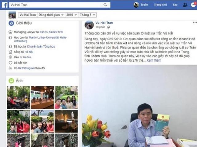 Công an nói về 'thông cáo báo chí” của luật sư Trần Vũ Hải