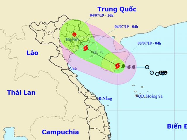 Bão số 2 tăng tốc hướng vào Quảng Ninh-Hải Phòng, bán kính ảnh hưởng 100km